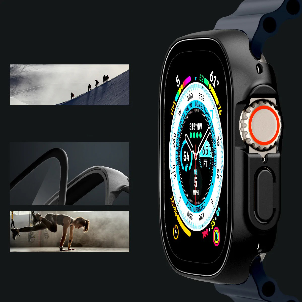 Oryginalne etui od marki Spigen z serii Thin Fit 360 dla Apple Watch Ultra 49mm